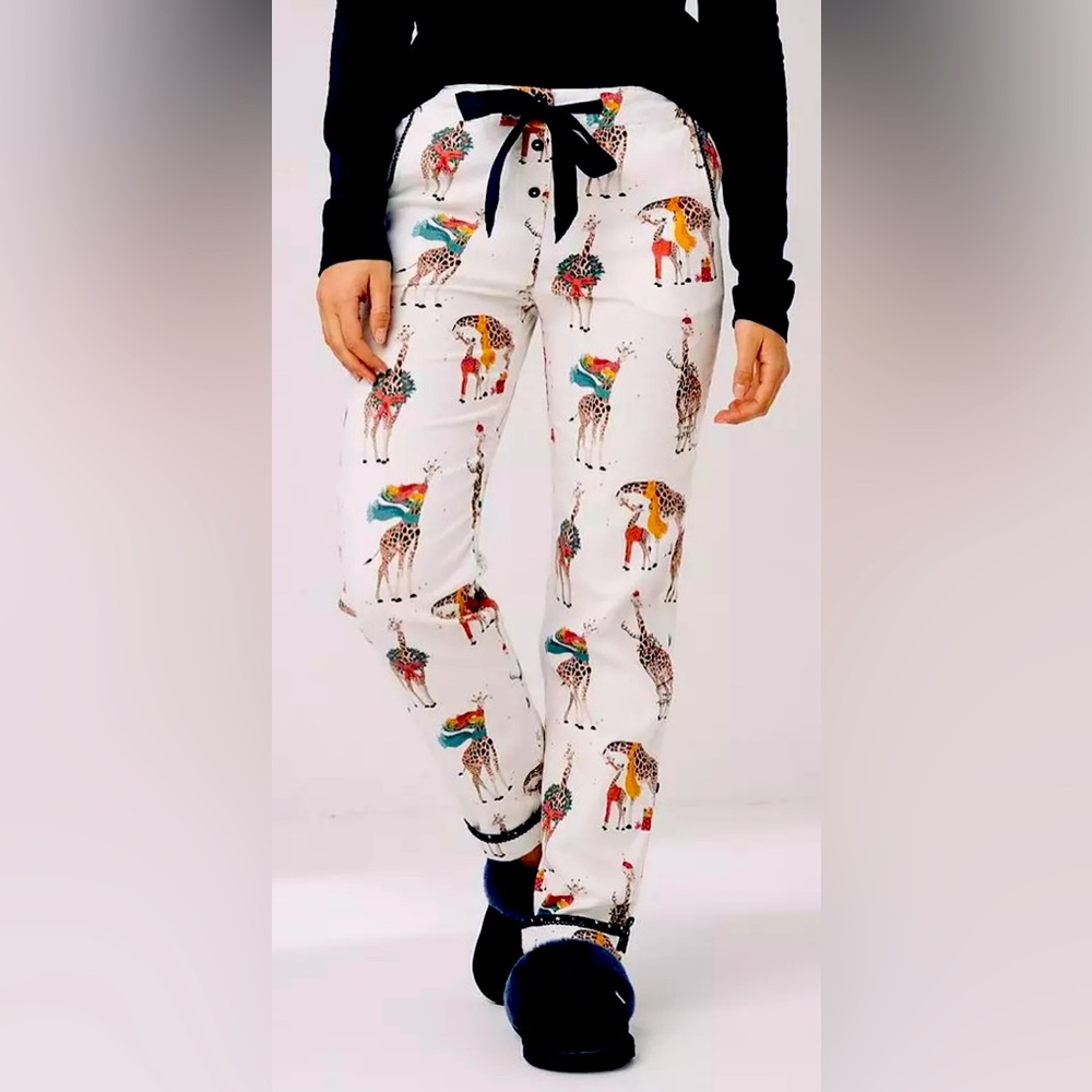 Fat Face Giraffe Pajama Pants